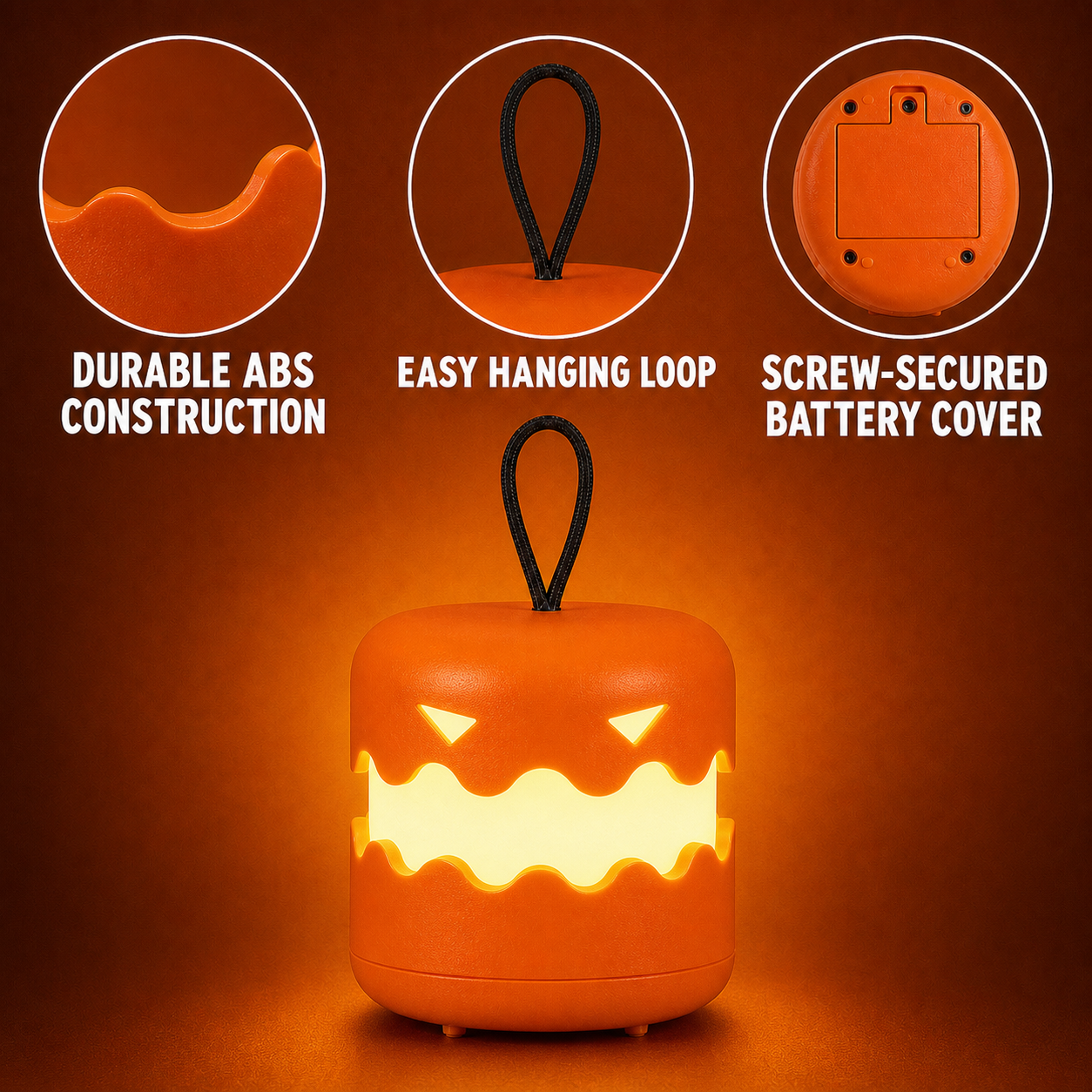 GlowGrin Light-Up Pumpkin